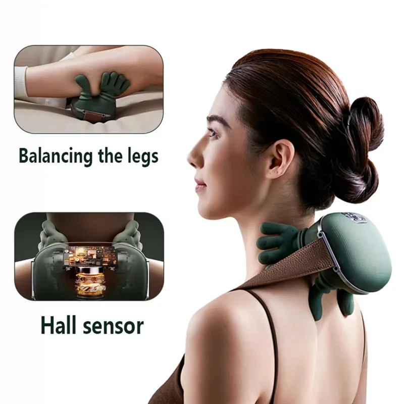 A83G-Electric Kneading Muscle Massager Heated Neck Shoulder Back Massage Pillow Body Massagers For Neck Waist Leg