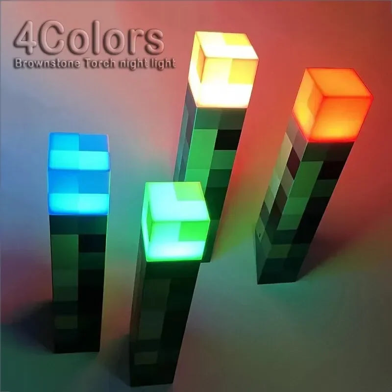 11.5 Inch Brownstone Torch Led Night Lights USB Rechargeable Table Light Game Room Decoration Lamp Kids Birthday Gifts Toy Lamps